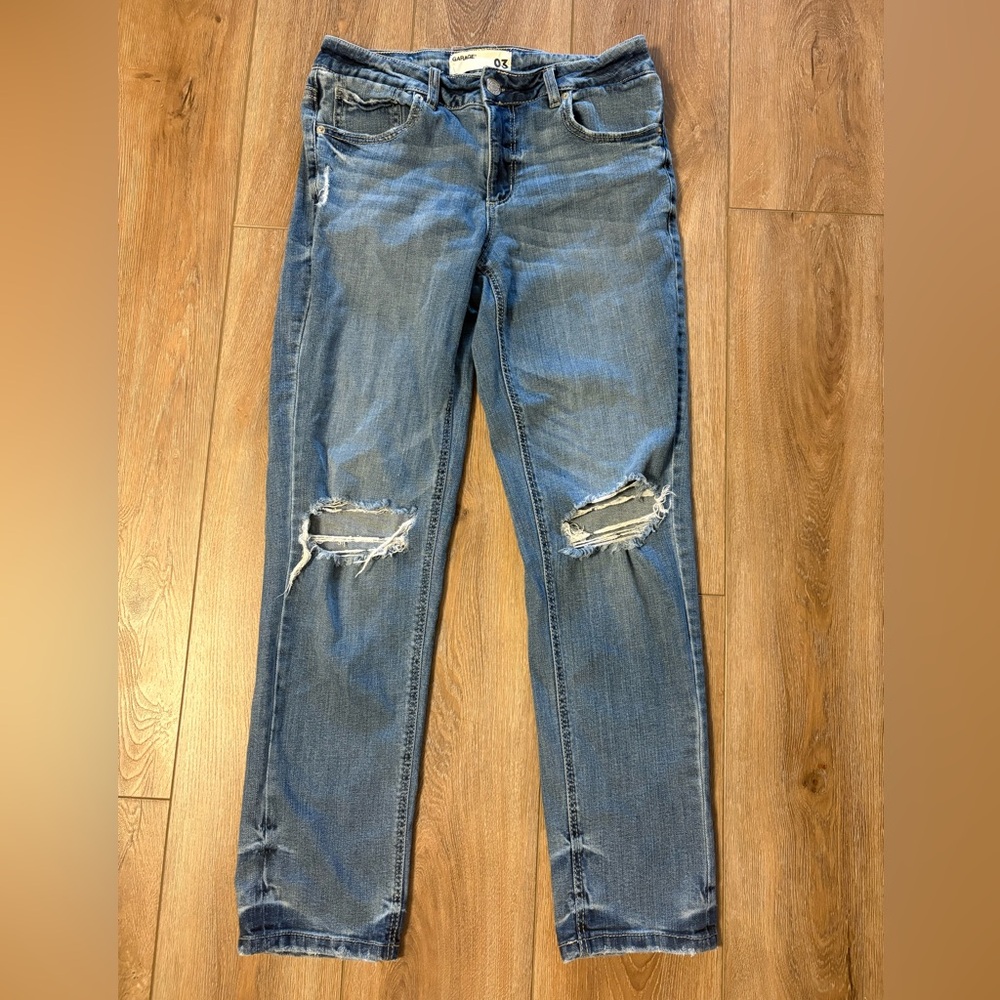 Mid Wash Straight Cut Garage Women’s Jeans Size 03